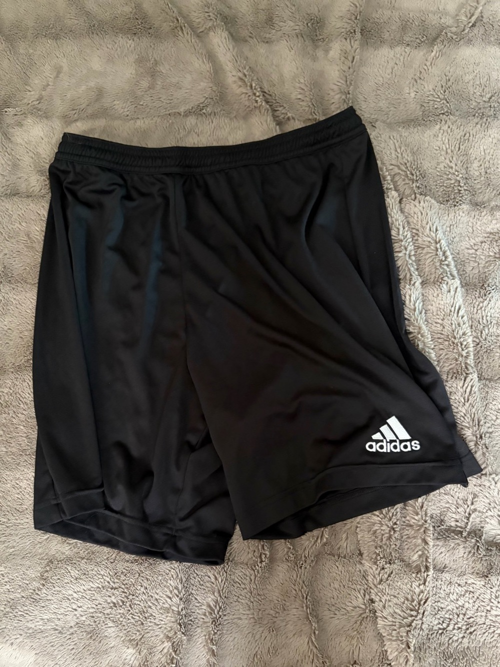 adidas Men’s Black Athletic Shorts with White Logo